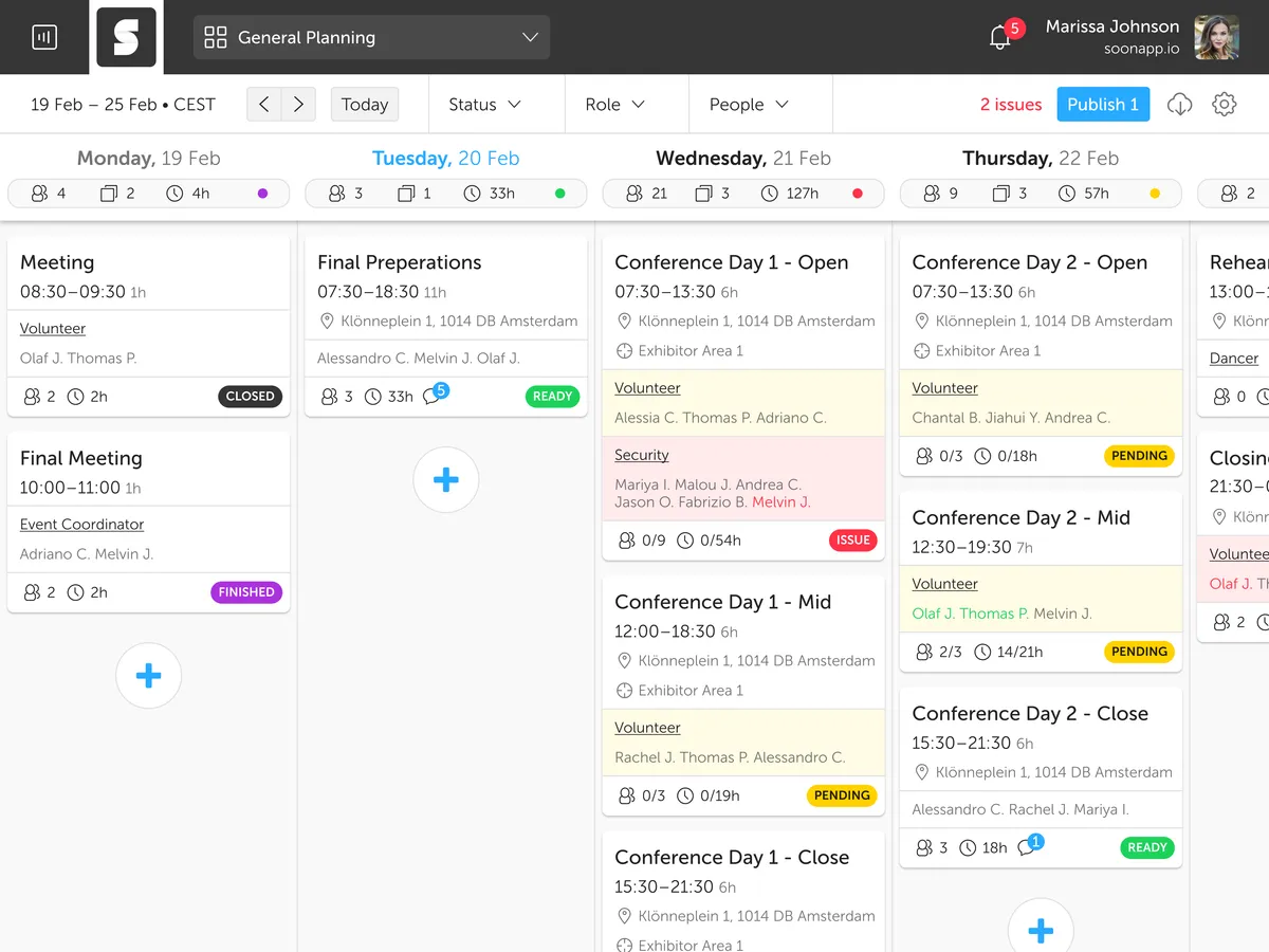 Notre avis sur Soon : un logiciel de planning à découvrir