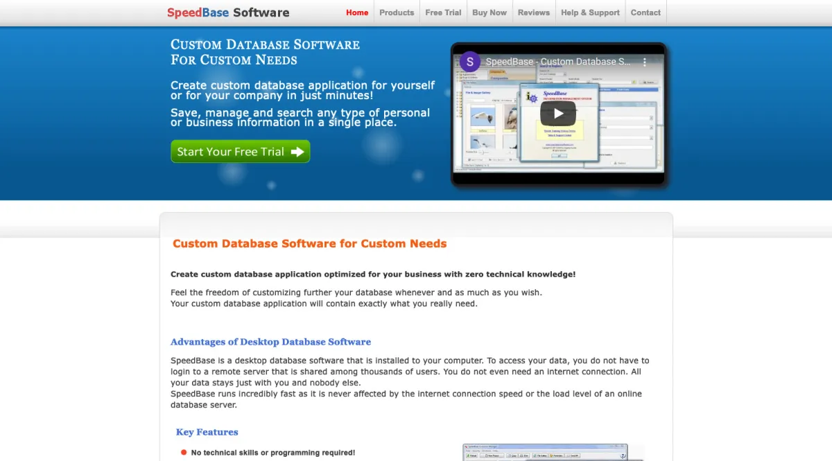Interface SpeedBase Professional : fonctionnalités, prix, alternatives