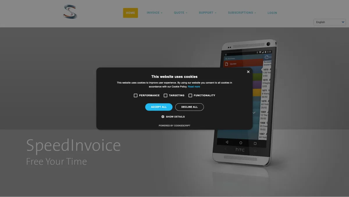 Interface SpeedInvoice : fonctionnalités, prix, alternatives