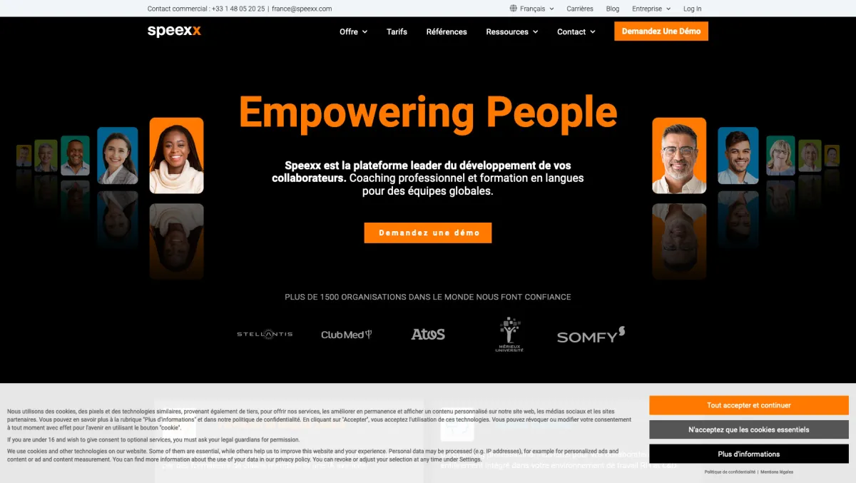 Interface Speexx : fonctionnalités, prix, alternatives