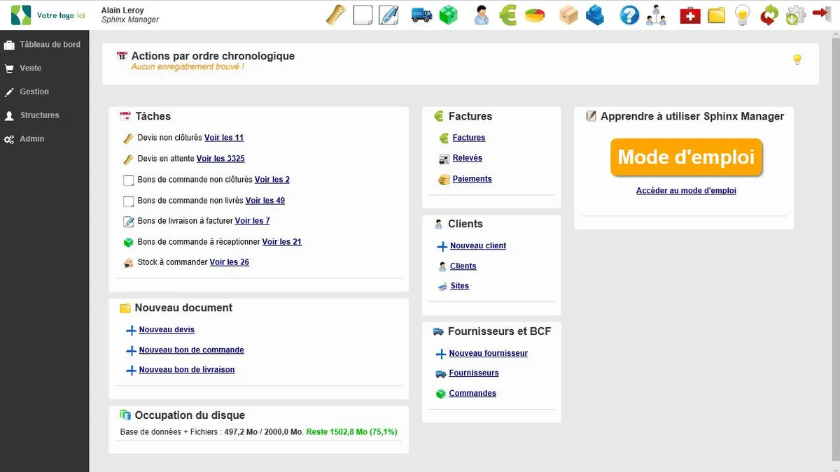 Sphinx Manager: avis sur le logiciel ERP: fonctionnalités, avantages, inconvénients et tarifs