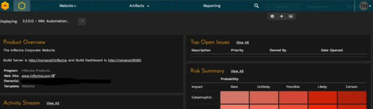 Interface SpiraPlan: fonctionnalités, prix, alternatives