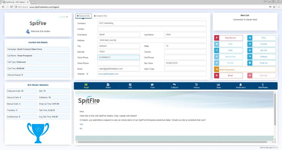 SpitFire Dialers: avis sur le logiciel d'activation des ventes (sales enablement): fonctionnalités, avantages, inconvénients et tarifs SpitFire Dialers: avis sur le logiciel d'activation des ventes (sales enablement): fonctionnalités, avantages, inconvénients et tarifs
