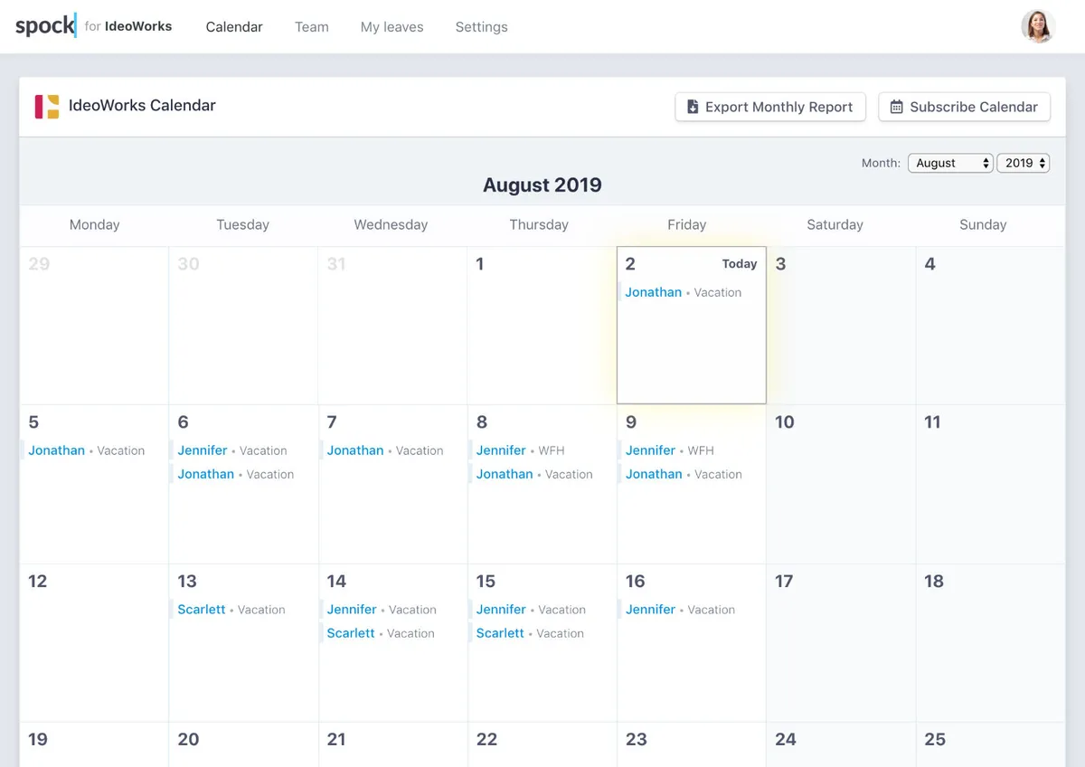 Interface Spock: image, ergonomie, alternatives