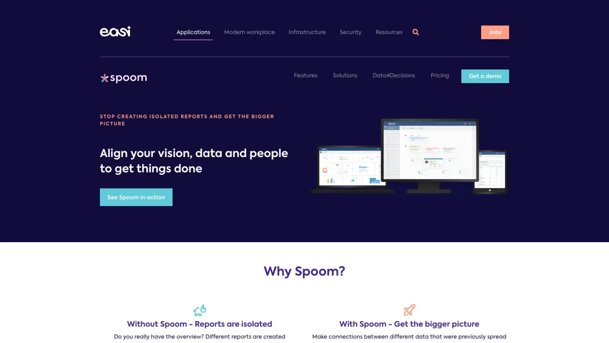 Interface SPOOM : fonctionnalités, prix, alternatives