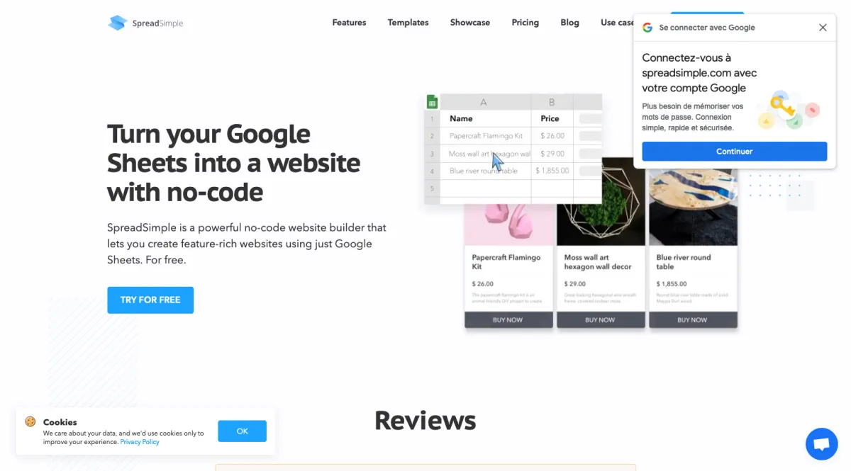 Interface SpreadSimple : image, ergonomie, alternatives Interface SpreadSimple : image, ergonomie, alternatives