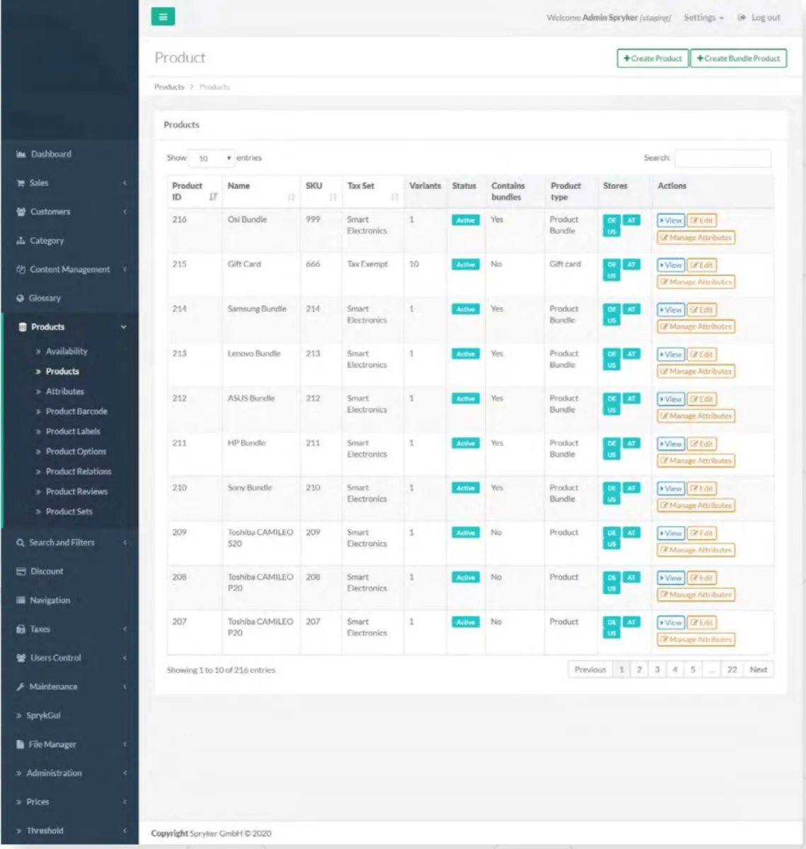 Interface Spryker: fonctionnalités, prix, alternatives