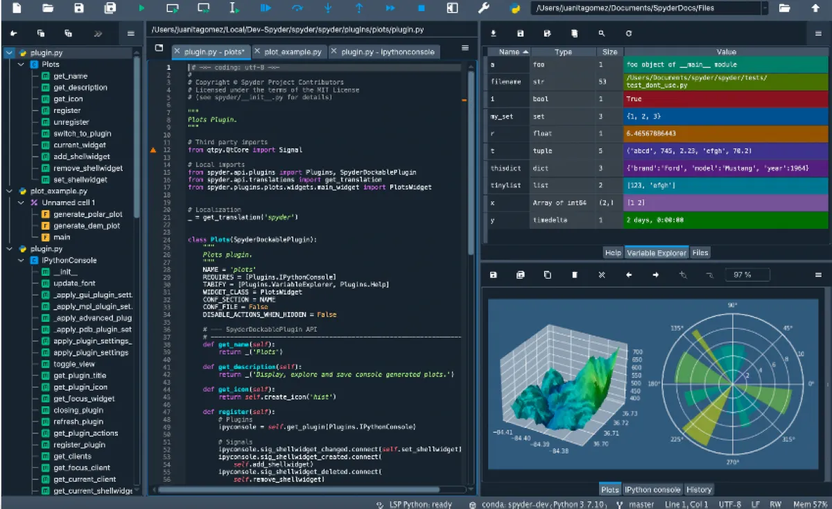 Spyder: avis sur le logiciel IDE (environnement de développement intégré): fonctionnalités, avantages, inconvénients et tarifs