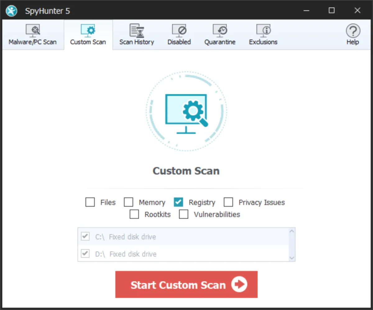 Interface Spyhunter: fonctionnalités, prix, alternatives