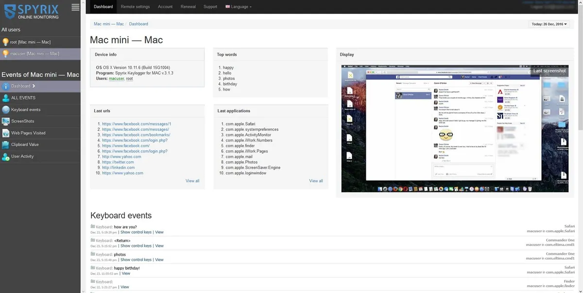 Notre avis sur Spyrix Keylogger Free : un logiciel de surveillance des employés à découvrir