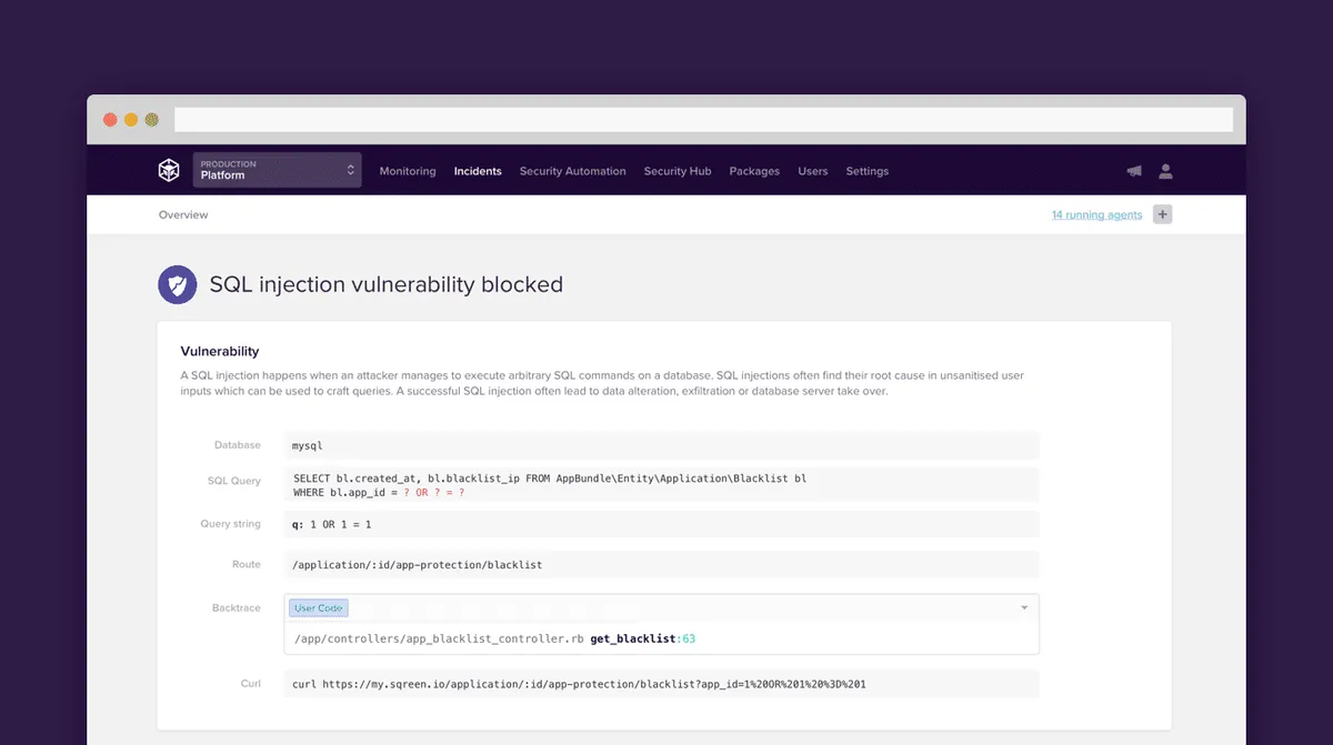 Interface Sqreen: fonctionnalités, prix, alternatives Interface Sqreen: fonctionnalités, prix, alternatives