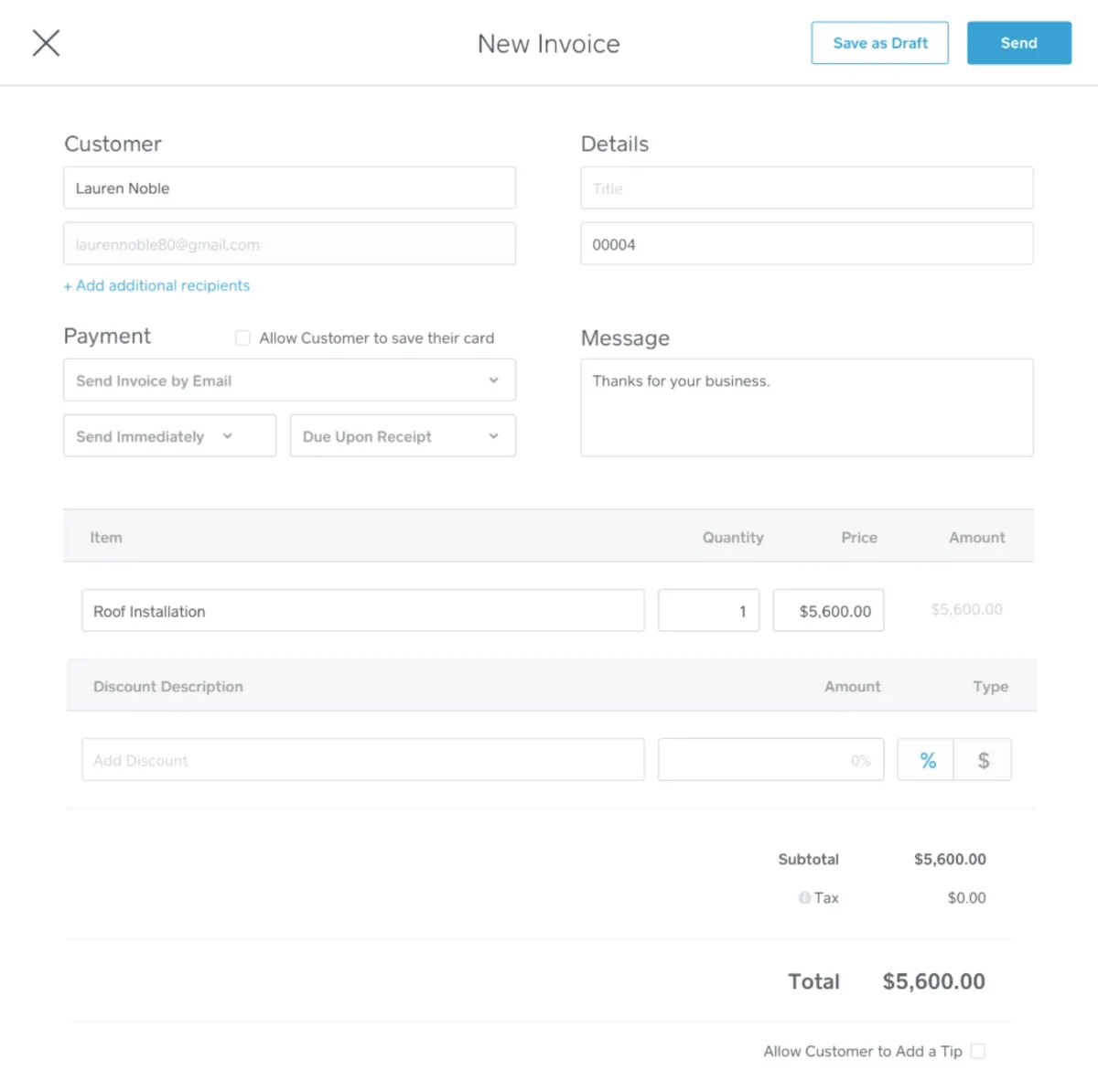 Interface Square Invoices: image, ergonomie, alternatives