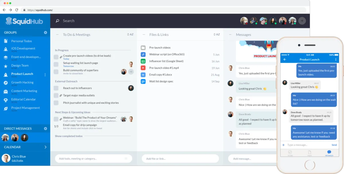 Interface SquidHub: fonctionnalités, prix, alternatives