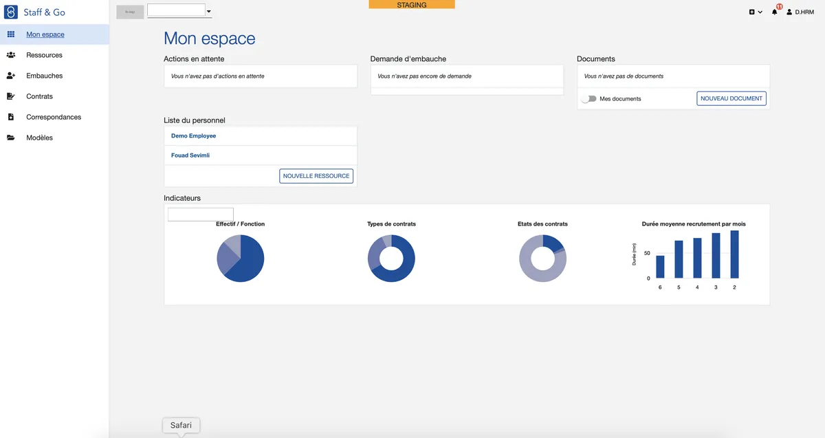 Notre avis sur Staff & go : un logiciel SIRH (système d'information des ressources humaines) à découvrir