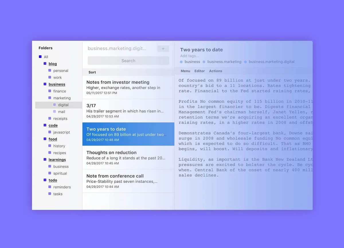 Interface Standard Notes: image, ergonomie, alternatives