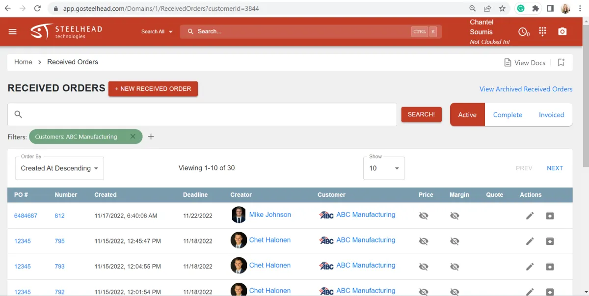 Steelhead: avis sur le logiciel ERP: fonctionnalités, avantages, inconvénients et tarifs
