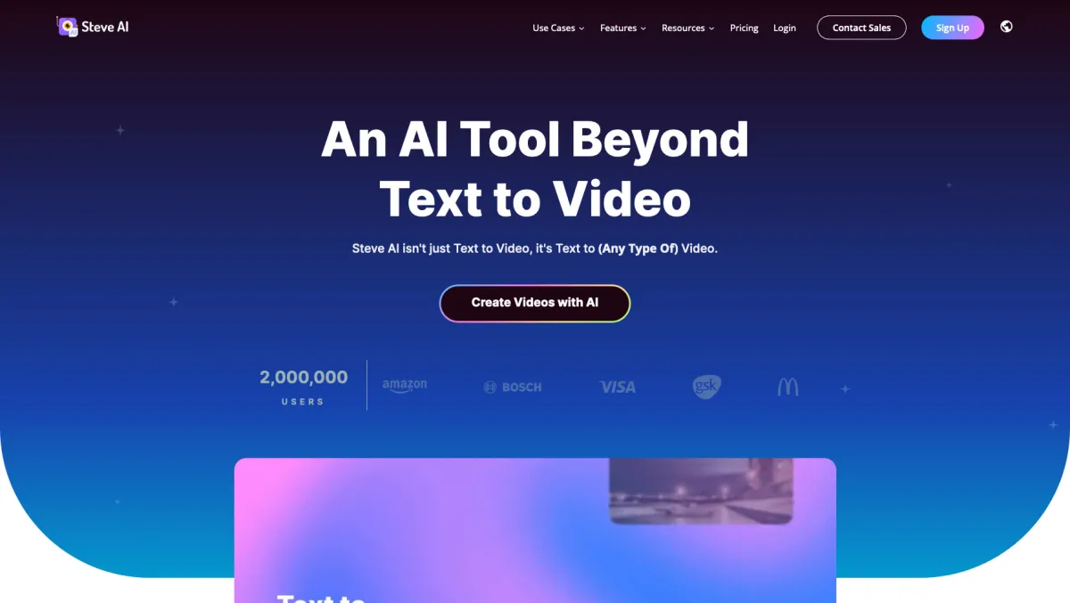 Interface Steve.AI : image, ergonomie, alternatives Interface Steve.AI : image, ergonomie, alternatives