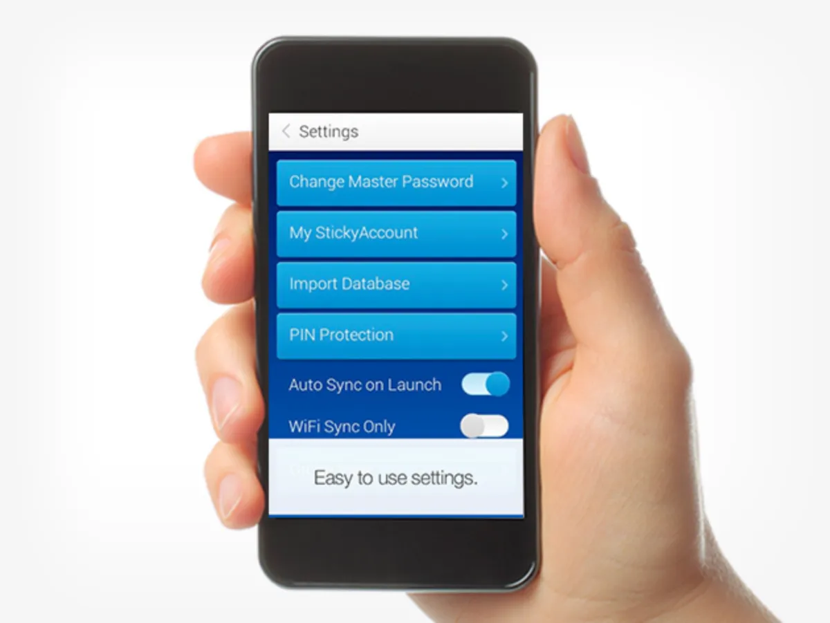 Interface Sticky Password: image, ergonomie, alternatives