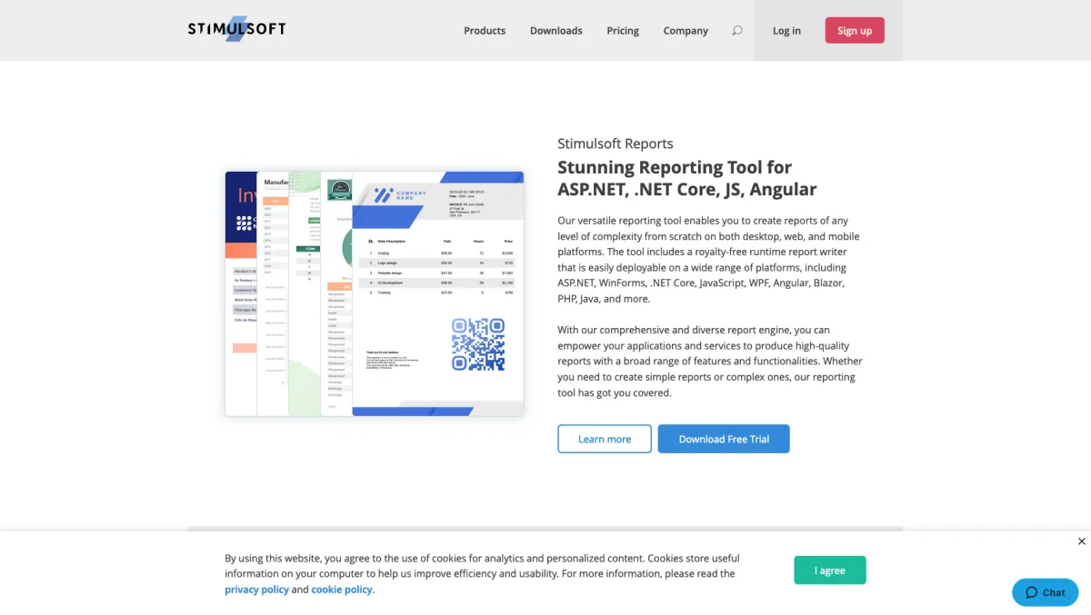 Interface Stimulsoft BI : image, ergonomie, alternatives