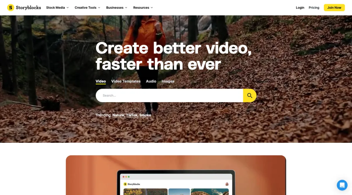 Interface Storyblocks : image, ergonomie, alternatives Interface Storyblocks : image, ergonomie, alternatives