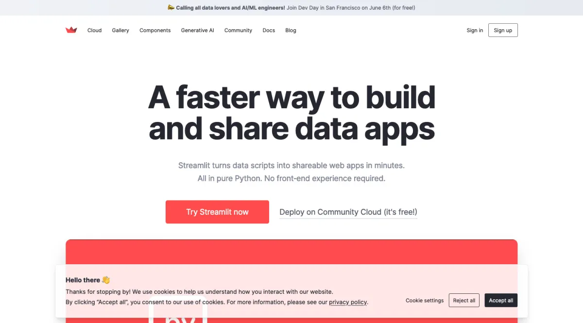 Streamlit: avis sur le logiciel Low Code / No Code: fonctionnalités, avantages, inconvénients et tarifs Streamlit: avis sur le logiciel Low Code / No Code: fonctionnalités, avantages, inconvénients et tarifs