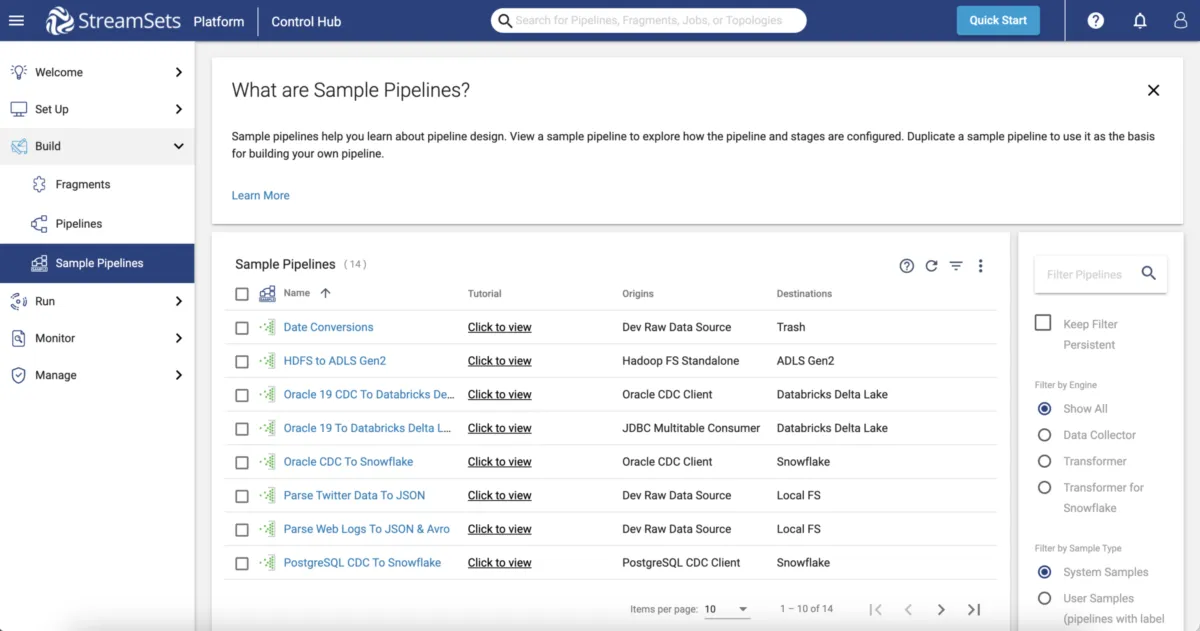 Interface StreamSets: fonctionnalités, prix, alternatives Interface StreamSets: fonctionnalités, prix, alternatives
