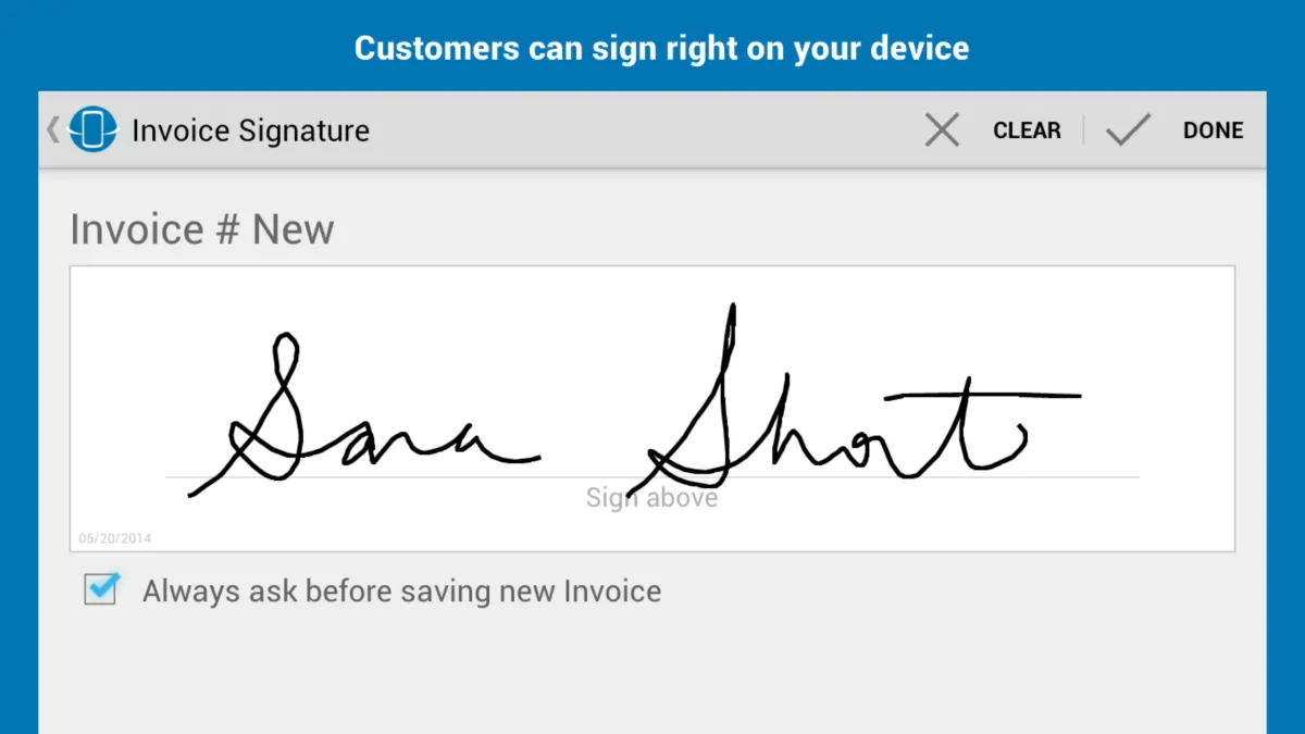 Interface Street Invoice: image, ergonomie, alternatives