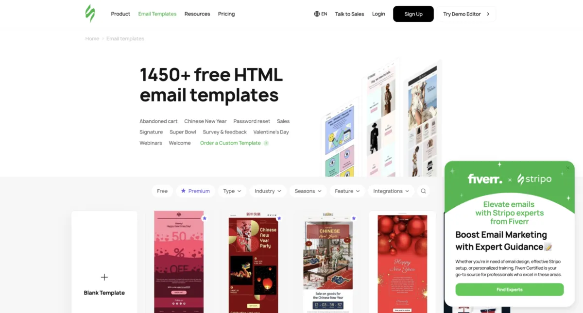 Interface Stripo: fonctionnalités, prix, alternatives