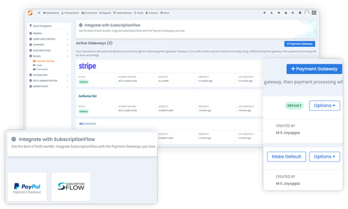 Interface SubscriptionFlow: image, ergonomie, alternatives Interface SubscriptionFlow: image, ergonomie, alternatives
