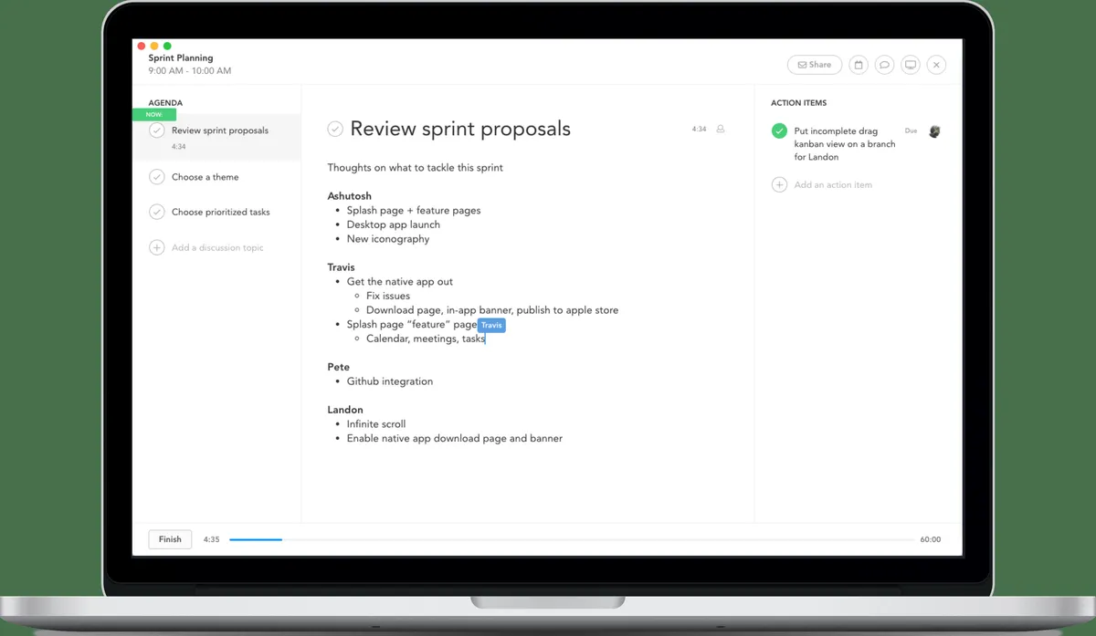 Interface Sunsama: fonctionnalités, prix, alternatives