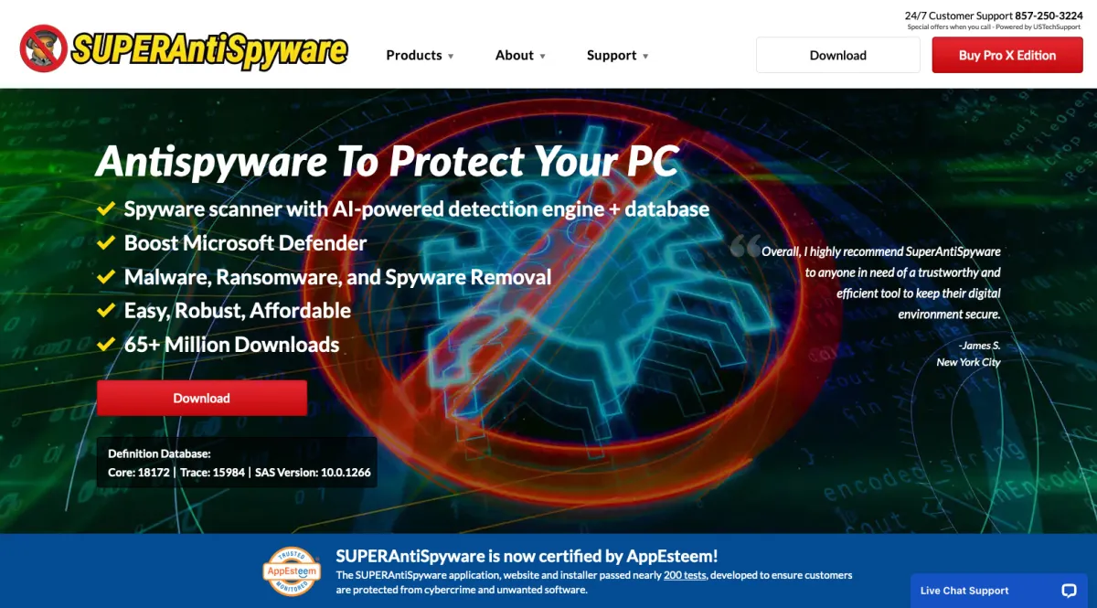 Interface SUPERAntiSpyware : image, ergonomie, alternatives Interface SUPERAntiSpyware : image, ergonomie, alternatives