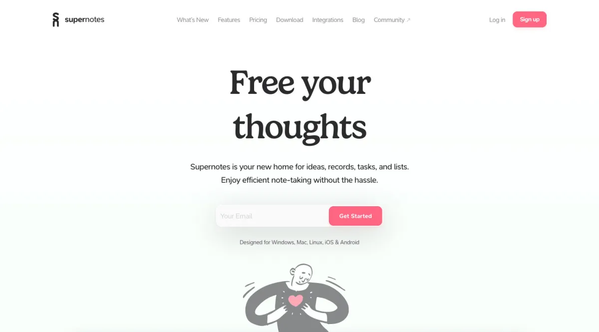 Interface Supernotes : image, ergonomie, alternatives