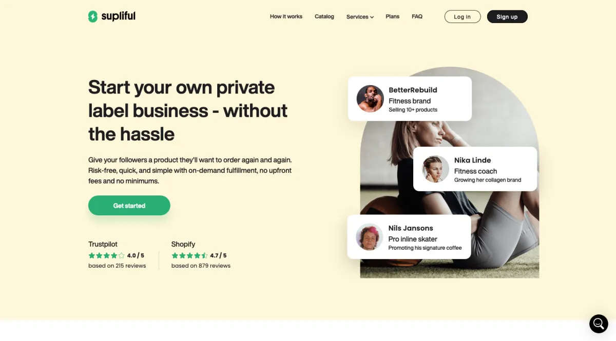 Interface Supliful : image, ergonomie, alternatives