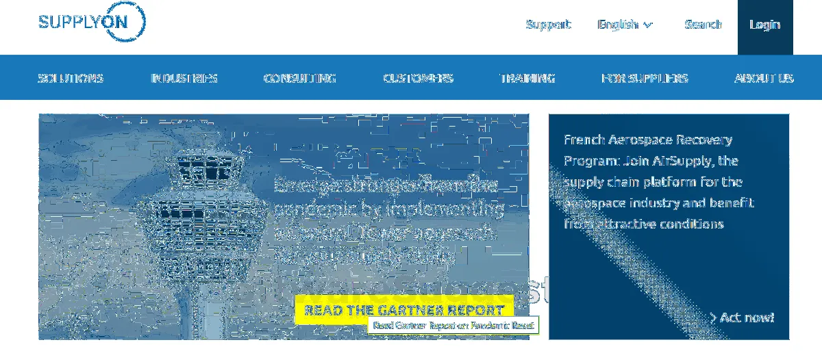 SupplyOn est un logiciel VMI populaire qui existe en version gratuite ou payante (à partir de 0 €) 
