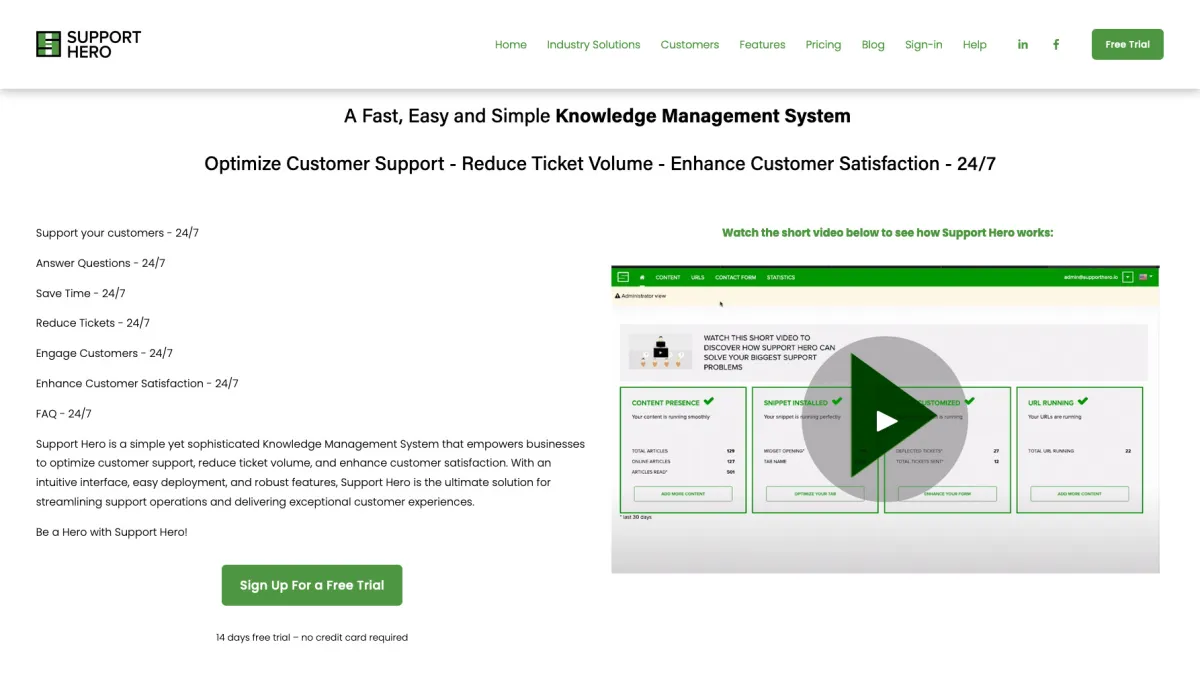 Interface Support Hero : fonctionnalités, prix, alternatives Interface Support Hero : fonctionnalités, prix, alternatives