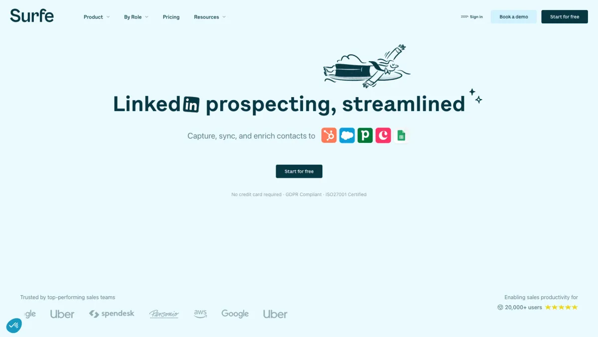 Interface Surfe : fonctionnalités, prix, alternatives