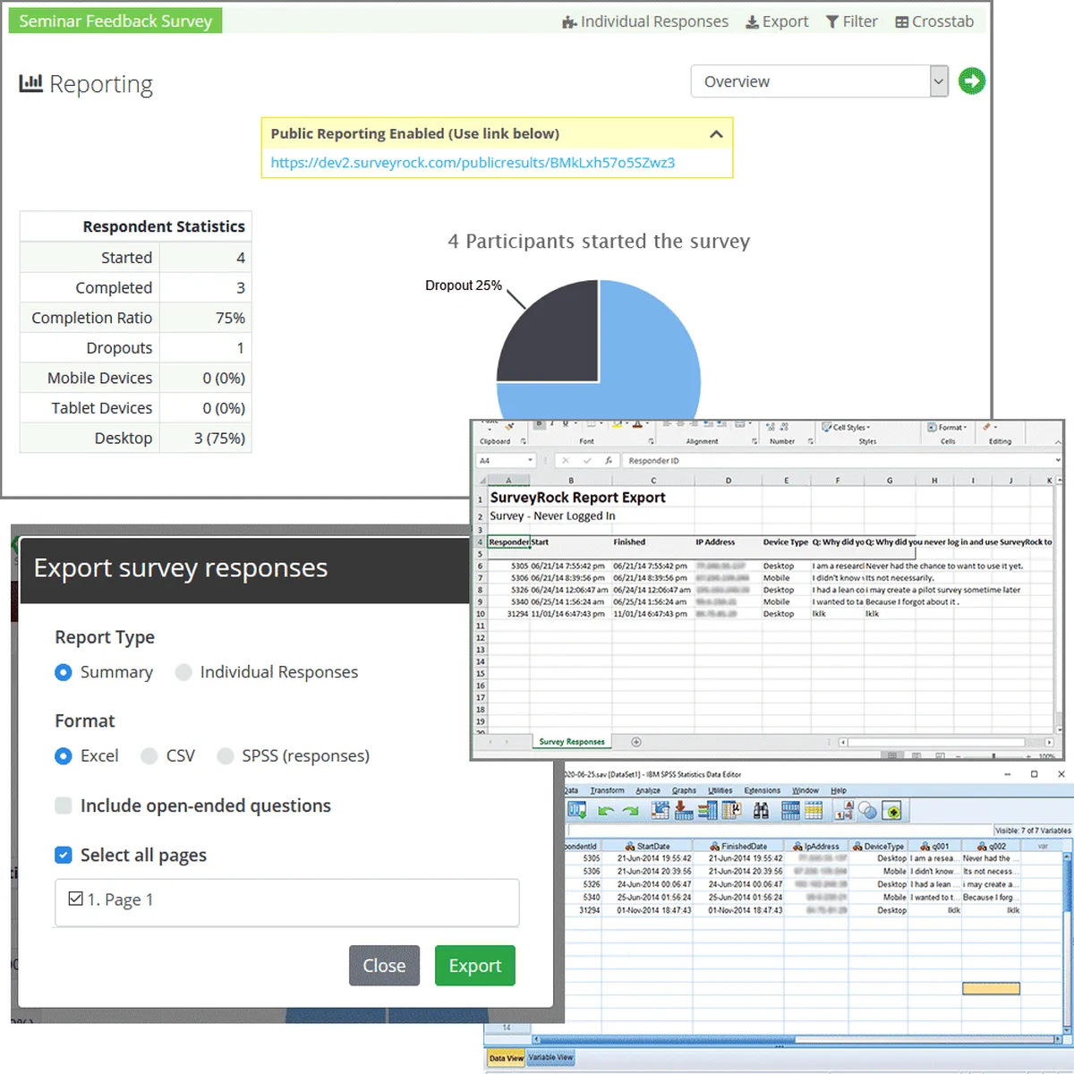 Interface SurveyRock: image, ergonomie, alternatives Interface SurveyRock: image, ergonomie, alternatives