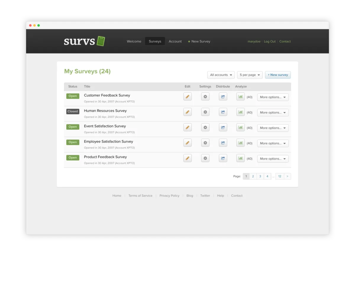 Interface Survs: image, ergonomie, alternatives Interface Survs: image, ergonomie, alternatives