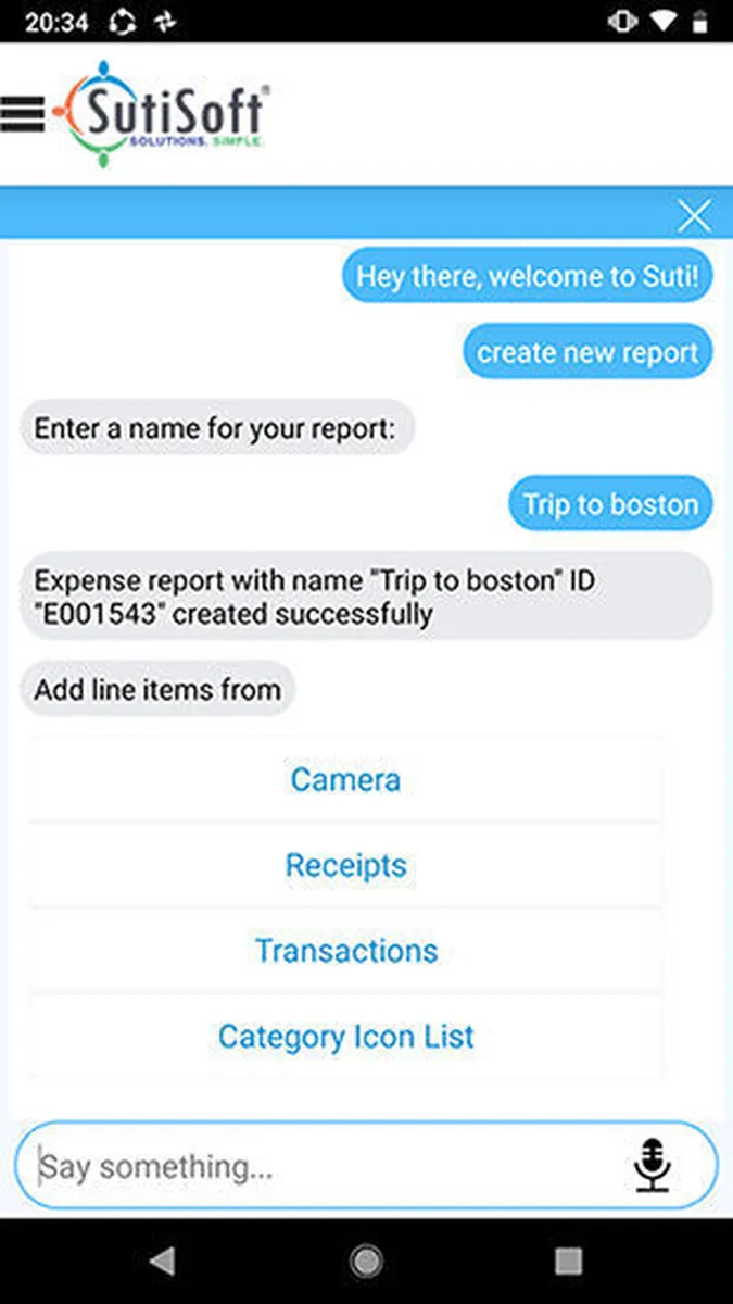 Interface SutiExpense: fonctionnalités, prix, alternatives
