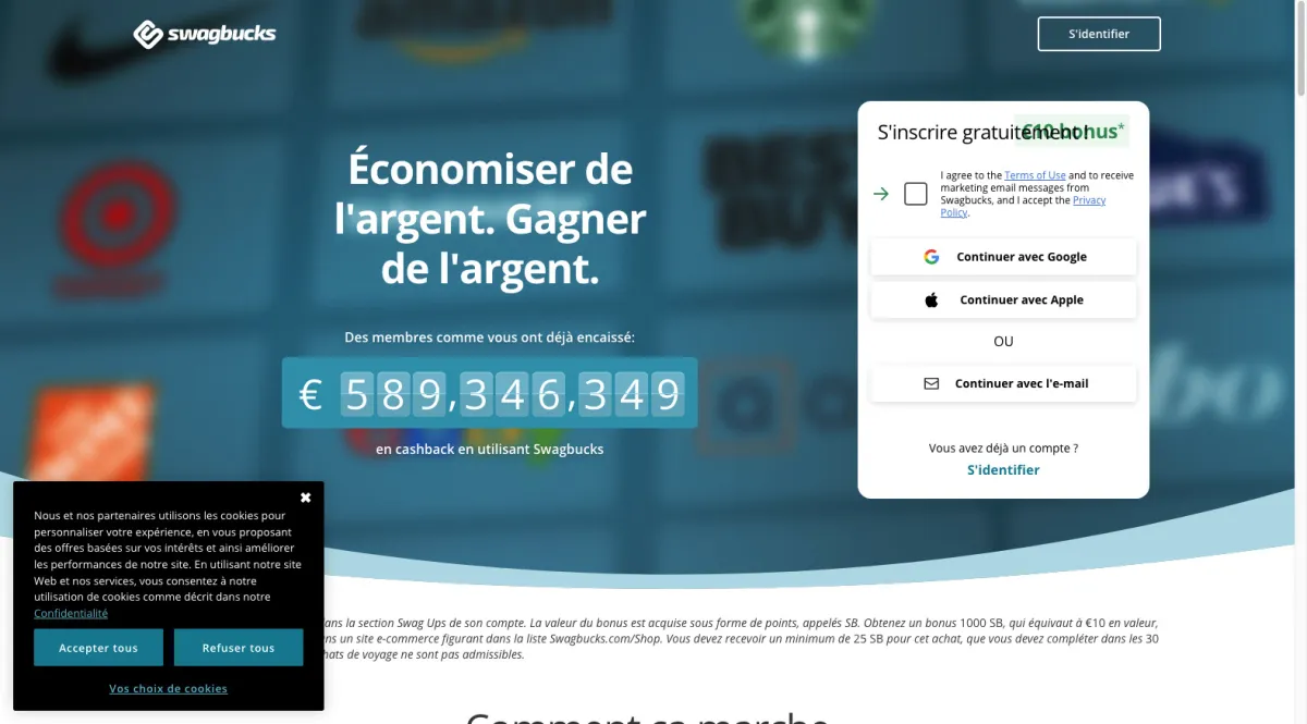 Interface Swagbucks : image, ergonomie, alternatives