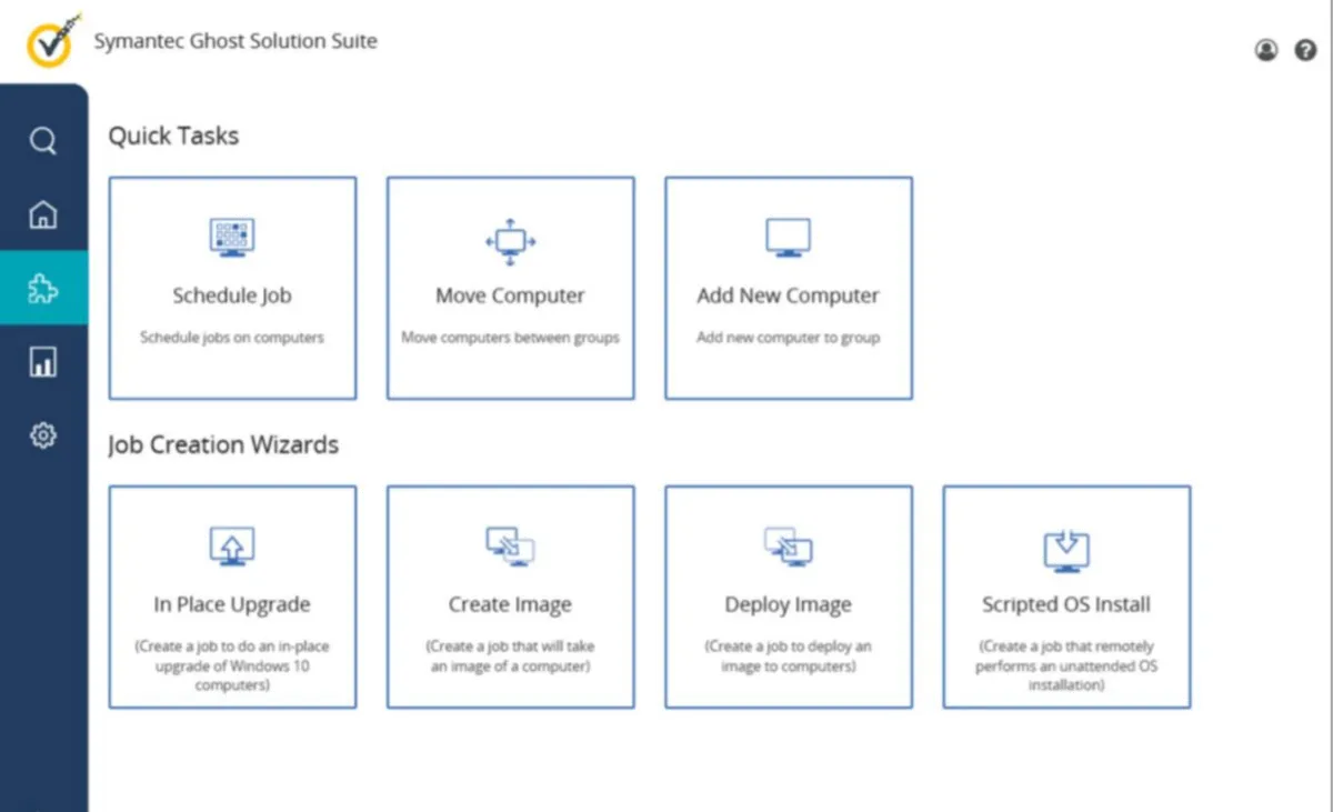 Interface Symantec Ghost Solution Suite: fonctionnalités, prix, alternatives Interface Symantec Ghost Solution Suite: fonctionnalités, prix, alternatives