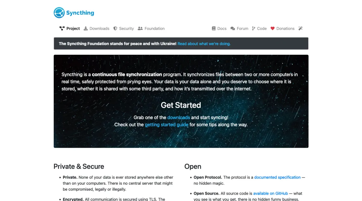 Interface Syncthing : fonctionnalités, prix, alternatives