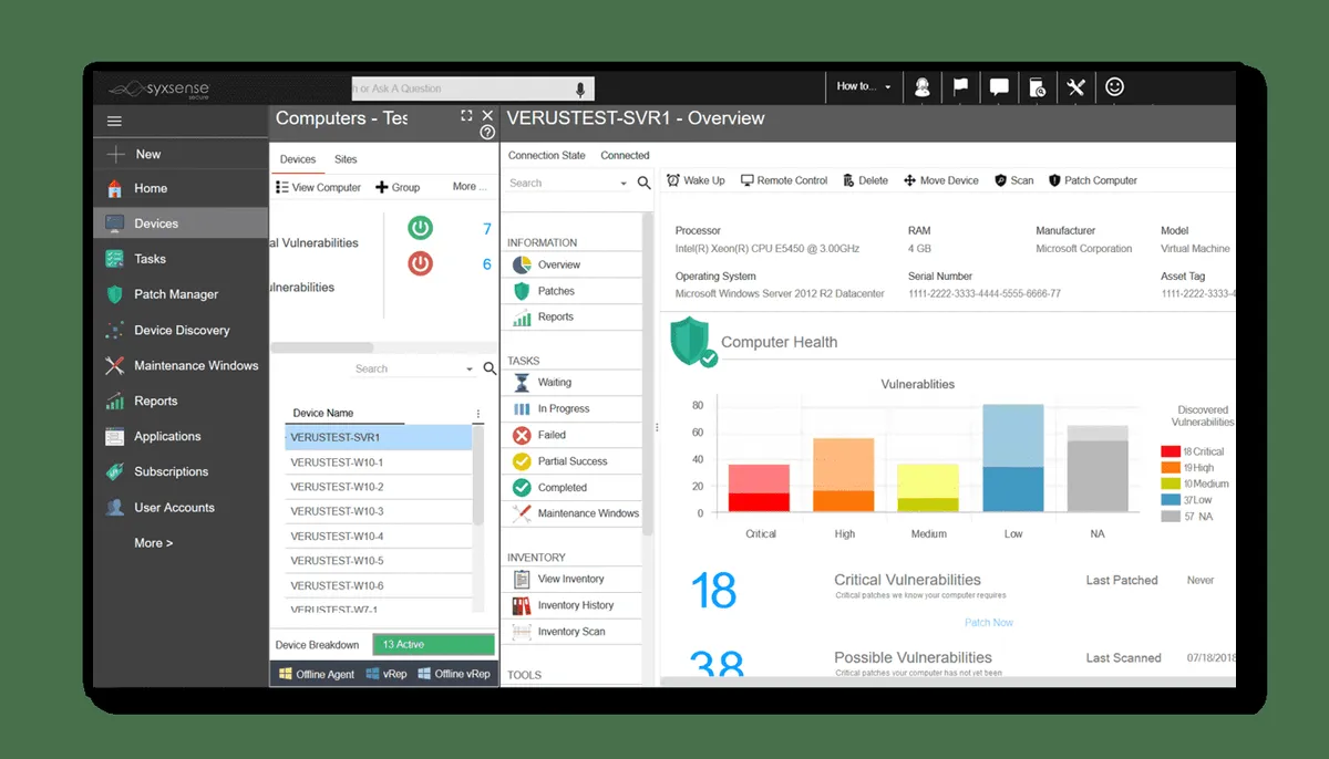 Interface Syxsense Manage: fonctionnalités, prix, alternatives Interface Syxsense Manage: fonctionnalités, prix, alternatives