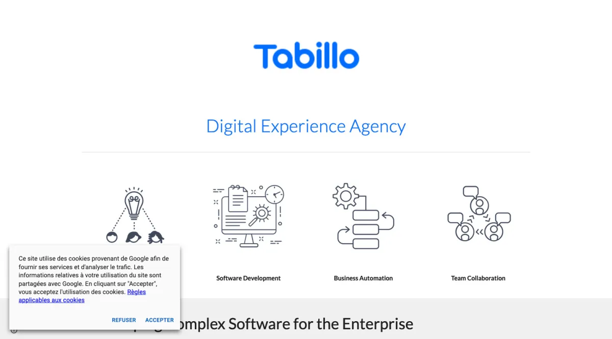 Interface Tabillo : image, ergonomie, alternatives