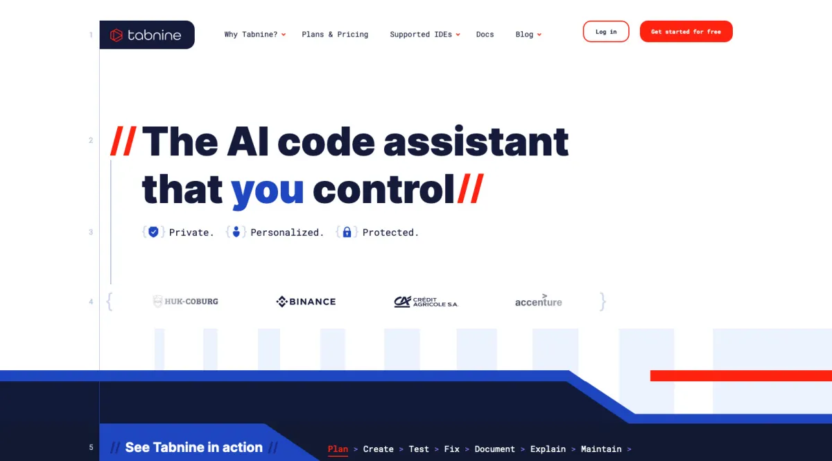 Interface Tabnine : fonctionnalités, prix, alternatives