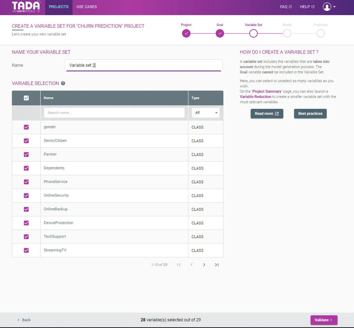 Interface TADA: fonctionnalités, prix, alternatives