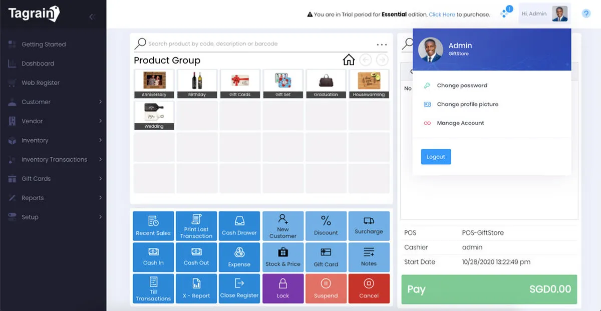 Tagrain: avis sur le logiciel de caisse et point de vente (POS / PDV): fonctionnalités, avantages, inconvénients et tarifs