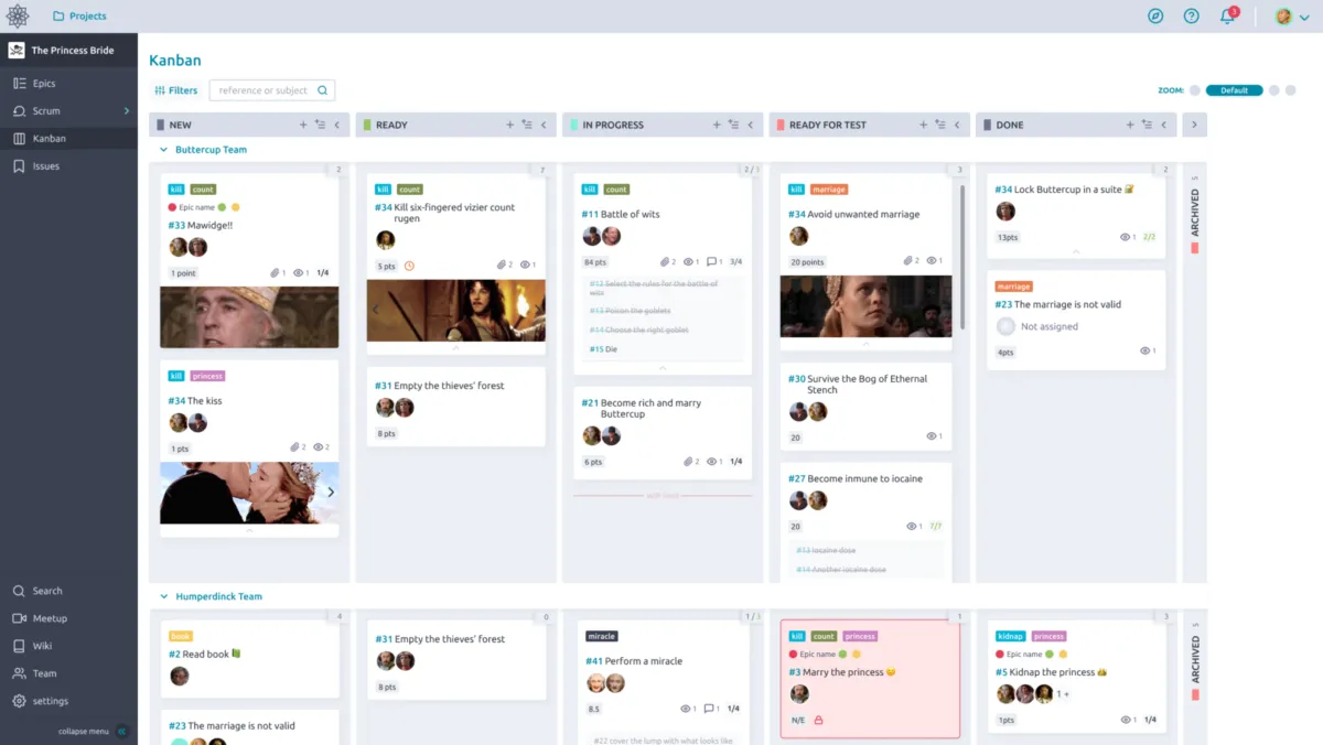 Interface Taiga: fonctionnalités, prix, alternatives Interface Taiga: fonctionnalités, prix, alternatives