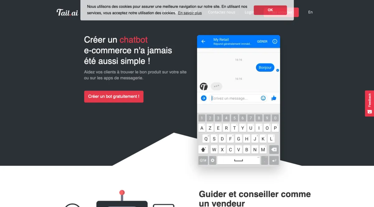 Interface Tail.ai : image, ergonomie, alternatives