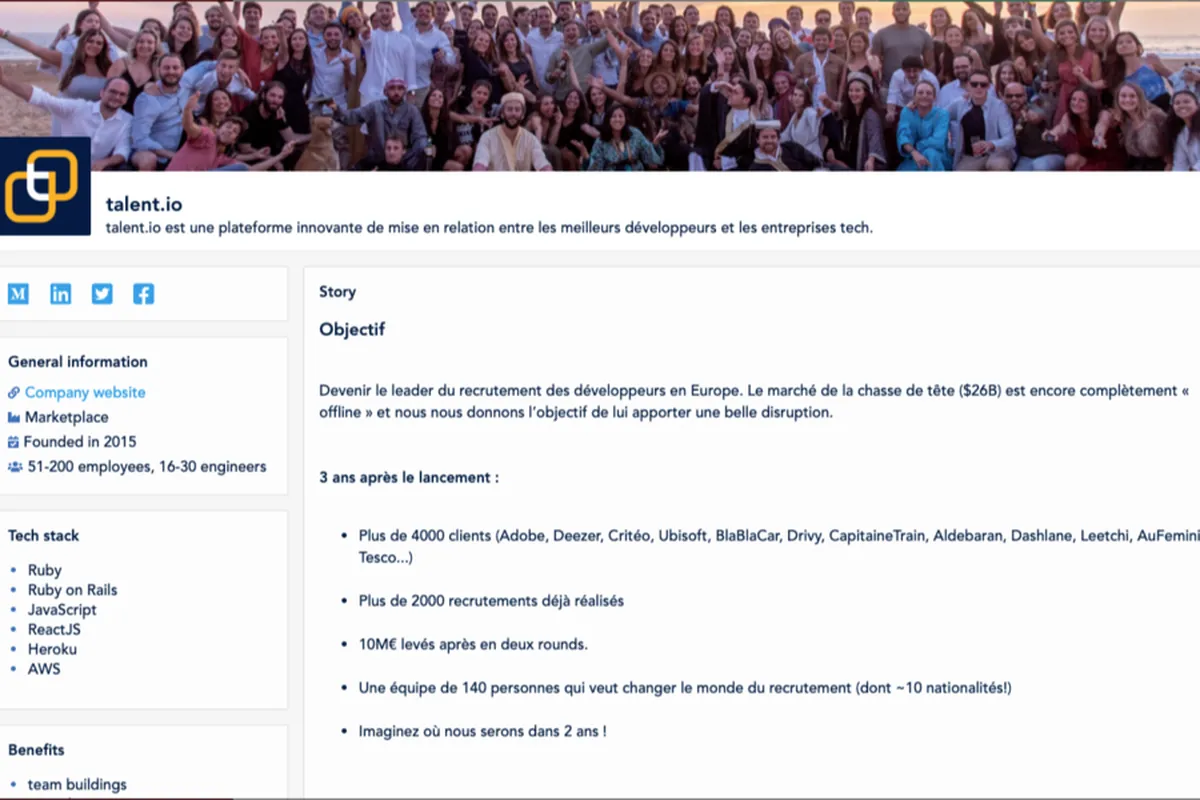 Notre avis sur talent.io : un logiciel de job board (site emploi) à découvrir